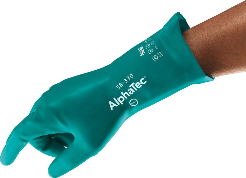 Ansell Handschuh AlphaTec 58-335, Nitril,  grün,  Gr. 8 Produktbild Ansell Handschuh AlphaTec 58-335, Nitril,  grün,  Gr. 8