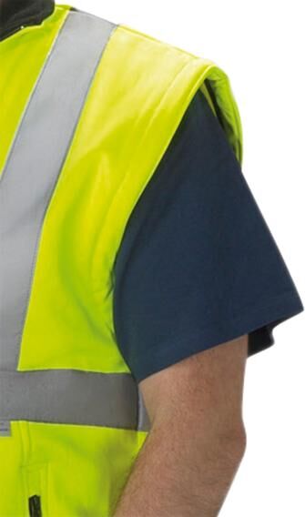 Warnjacke,Softshell, Gr. 2XL, neongelb Produktbild Warnjacke,Softshell, Gr. 2XL, neongelb bild 3