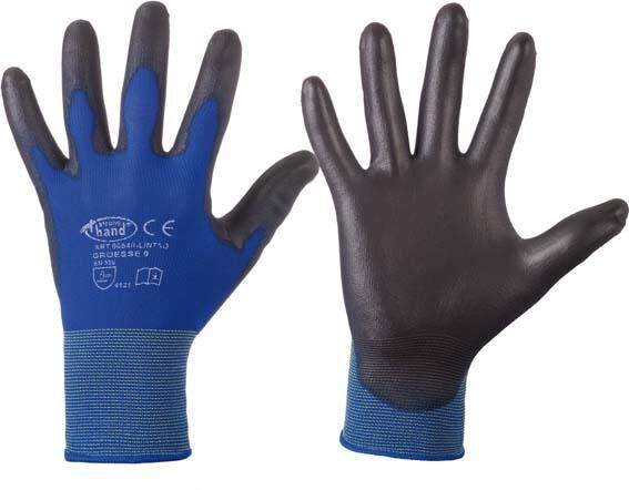 Strong Hand Feinstrickhandsch.Lintao PU, Strong Hand Feinstrickhandsch.Lintao PU, blau, Gr.10