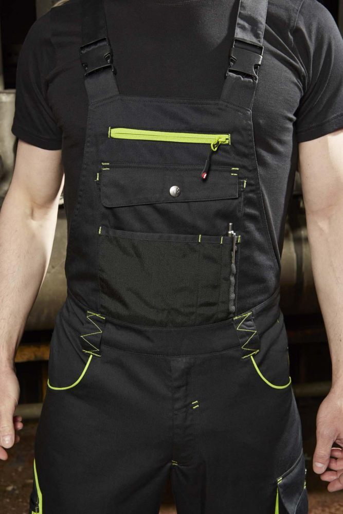 Fortis H-Latzhose 24, Black/lime green, Gr. 29 Fortis H-Latzhose 24, Black/lime green, Gr. 29