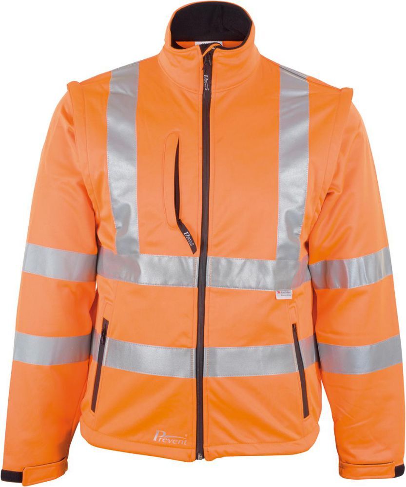 Warnjacke,Softshell, Gr. L, leuchtorange Produktbild Warnjacke,Softshell, Gr. L, leuchtorange