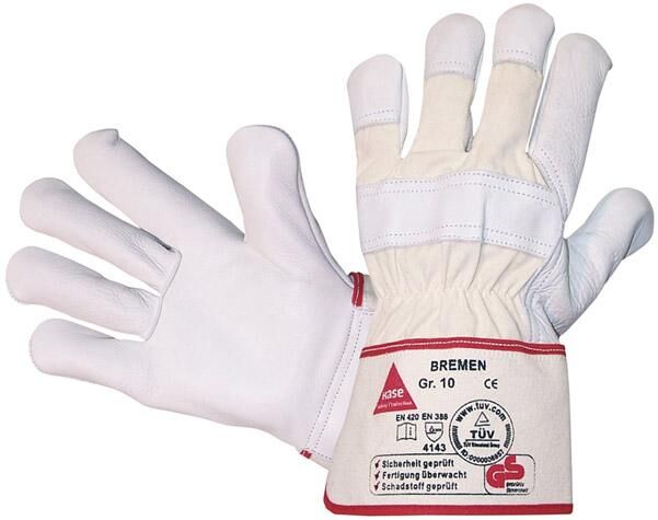 Hase Safety Gloves Handschuh Bremen, Rindnarbenleder, Gr.10 Produktbild Hase Safety Gloves Handschuh Bremen, Rindnarbenleder, Gr.10