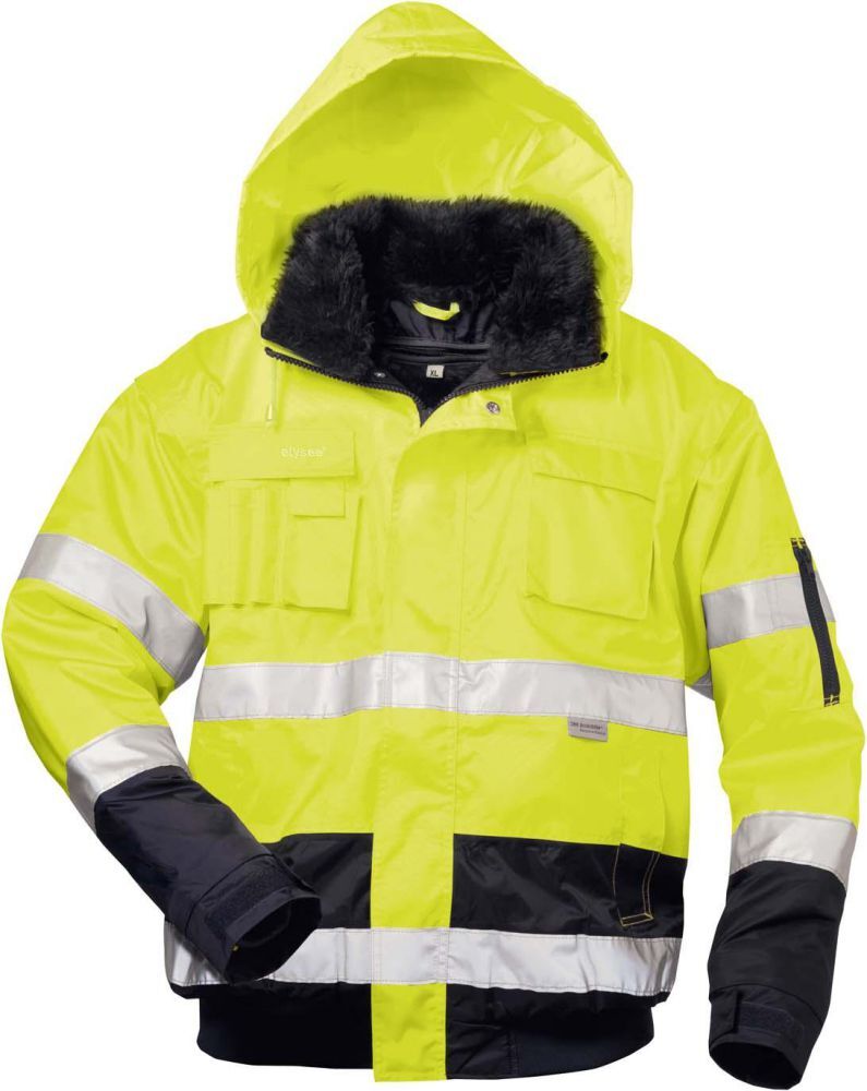 Elysee Warnjacke Siegfried, Gr. M, gelb/marine Produktbild Elysee Warnjacke Siegfried, Gr. M, gelb/marine
