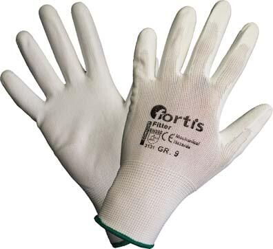 Fortis Handschuhe Strickhandschuhe Fitter PU/Nylon, Gr. 8, weiß Fortis Handschuhe Strickhandschuhe Fitter PU/Nylon, Gr. 8, weiß