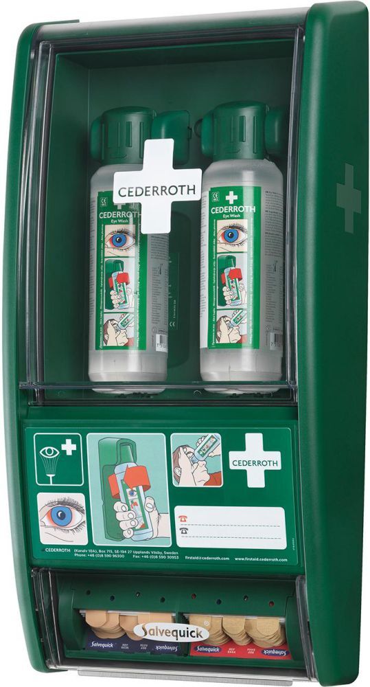 Cederroth Augenspülstation, inkl. 22x500ml Flaschen Produktbild Cederroth Augenspülstation, inkl. 22x500ml Flaschen