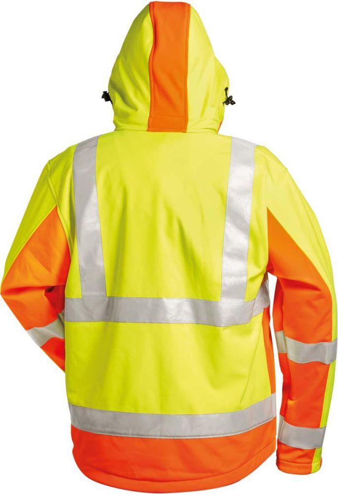 Elysee Warnsoftshelljacke Adam, Gr. 3XL, gelb/orange Produktbild Elysee Warnsoftshelljacke Adam, Gr. 3XL, gelb/orange bild 4