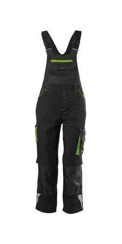 Fortis Kids Latzhose 24, Black/limegreen, Gr134-140 Produktbild Fortis Kids Latzhose 24, Black/limegreen, Gr134-140