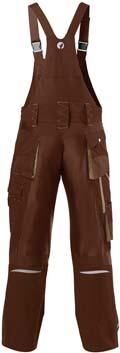 Fortis H-Latzhose 24, Brown/beige,Gr.46 Produktbild Fortis H-Latzhose 24, Brown/beige,Gr.46 bild 3