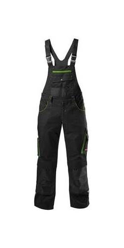 Fortis H-Latzhose 24, Black/lime green, Gr. 58 Produktbild Fortis H-Latzhose 24, Black/lime green, Gr. 58