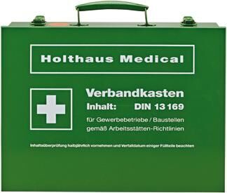 Holthaus Medical Verbandkasten Nr.63169, DIN 13169-E, grün Produktbild Holthaus Medical Verbandkasten Nr.63169, DIN 13169-E, grün