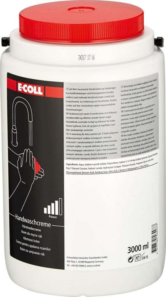 E-Coll Handwaschcreme 3L Rundbehälter E-Coll Handwaschcreme 3L Rundbehälter