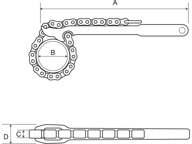 Produktbild 110-mm-Kettenrohrzange, 300 mm bild 2