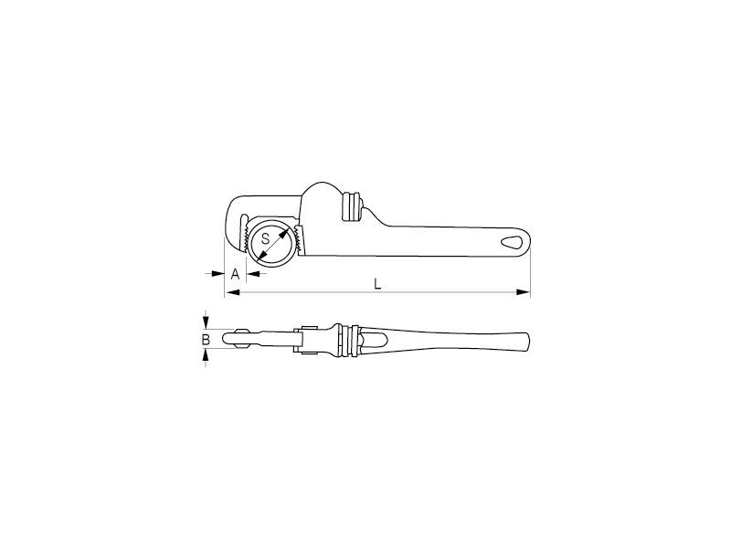 Produktbild Aluminium Rohrzange 10" bild 2