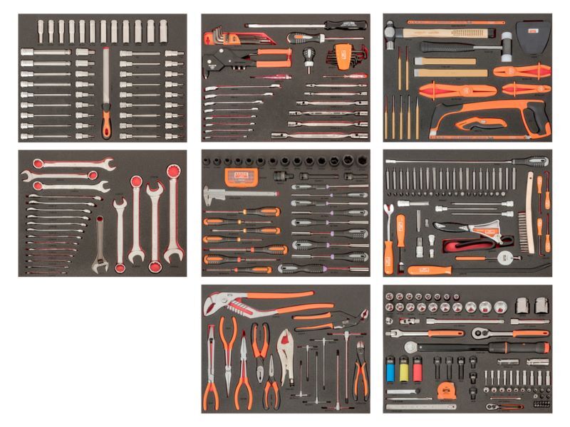 Produktbild Bahco Autoreparatur Werkzeugsatz mit 8 Schaumstoffeinlagen 357 teilig