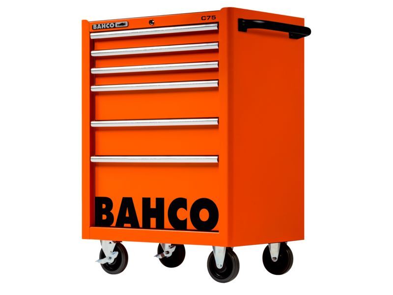 Produktbild C75-Werkstattwagen der Classic Serie mit 6 Schubladen, orange, 986 mm × 501 mm × bild 3