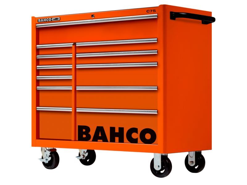 Produktbild C75-Werkstattwagen der Classic Serie mit 12 Schubladen, orange, 1100 mm × 501 mm bild 3