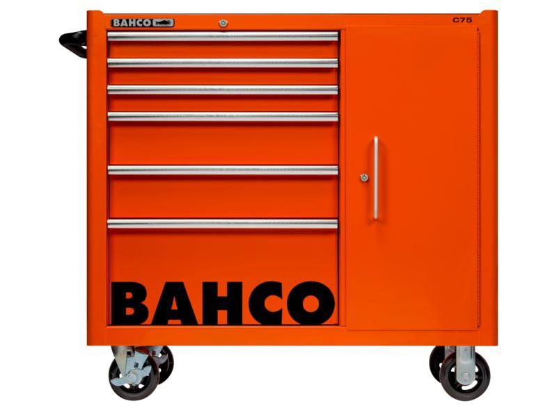 Produktbild Bahco Werkstattwagen C75 mit 6 Schubladen und Schrank 986x501x1100 mm Orange