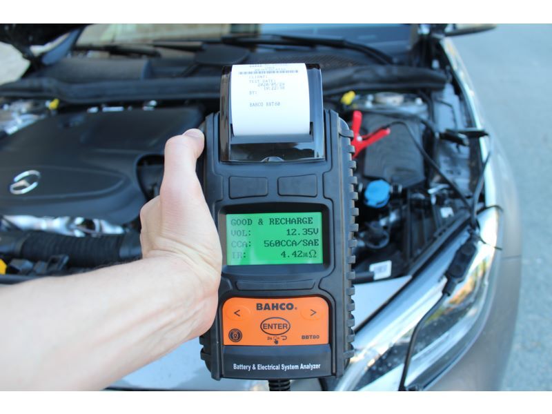 Produktbild 6&12V Digitaler Batterietester mit Drucker bild 3