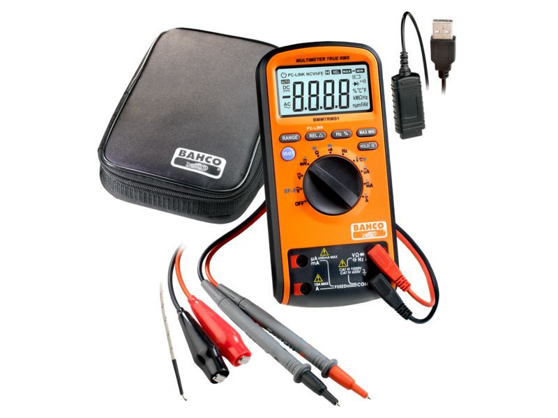 Produktbild Bahco Digitales Multimeter mit PC-Anschluss BMMTRMS1
