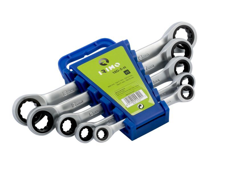 Produktbild Bahco Doppel Knarren Ring Maulschlüssel Satz 5 teilig