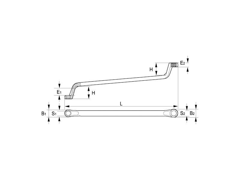 Produktbild Doppelringschlüssel, tiefgekröpft, 17-19 mm bild 2