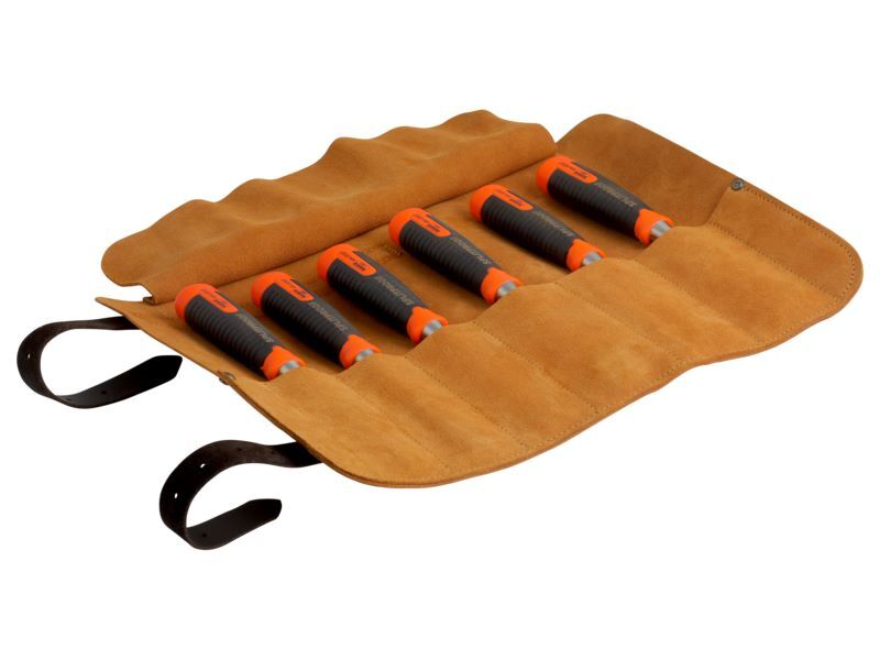 Produktbild ERGO™ Bruchsicherer Stechbeitelsatz in Rollmappe aus Leder - 6-teilig bild 2