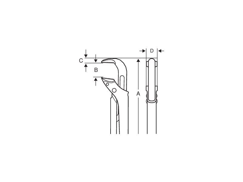 Produktbild ERGO™ Rohrzange, schwedisches Modell, mit Drahtschlaufe, 320 mm bild 2