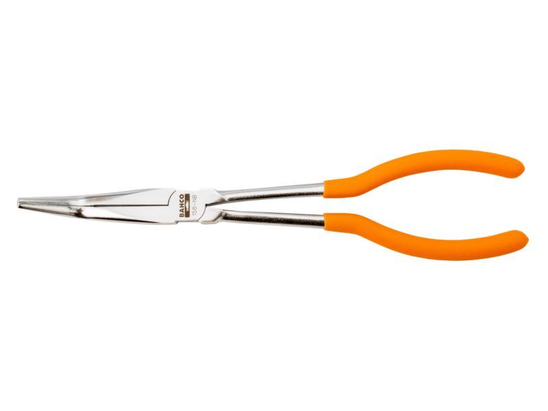 Produktbild Extra lange Flachrundzange mit PVC-beschichteten Griffen, um 35° abgewinkelter S bild 2