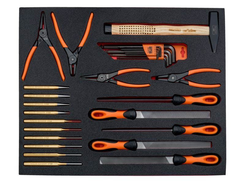Produktbild Bahco Fit&Go 3/3 Einlage Feilen Schlagwerkzeuge Zangen 30 Teile