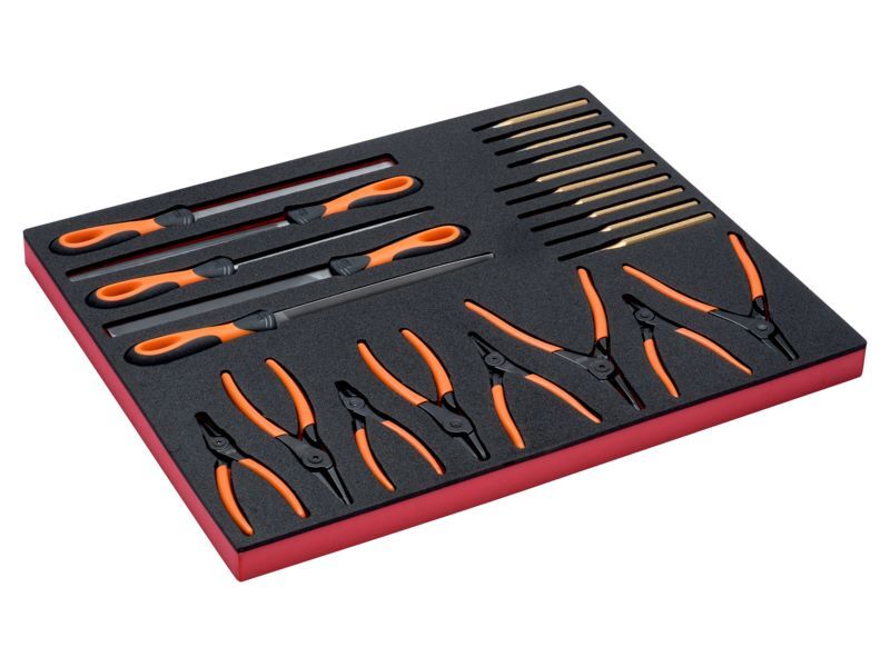 Produktbild Bahco Fit&Go 3/3 Einlage Feilen Zangen und Splintentreiber 23 Teile