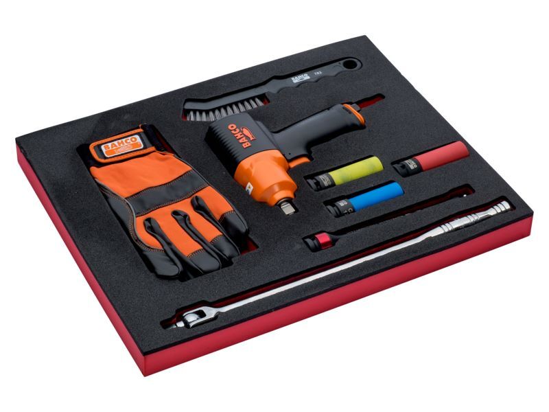 Produktbild Bahco Fit Go 2/3 Einlage 1/2 Zoll Mini Schlagschrauber 9 teilig