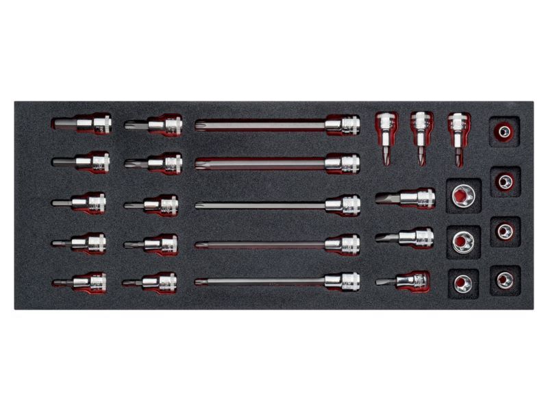 Produktbild Fit&Go 1/3 Einlage mit 3/8"-Steckschlüssel- und Schraubendreher-Einsätzen - 28-t bild 2