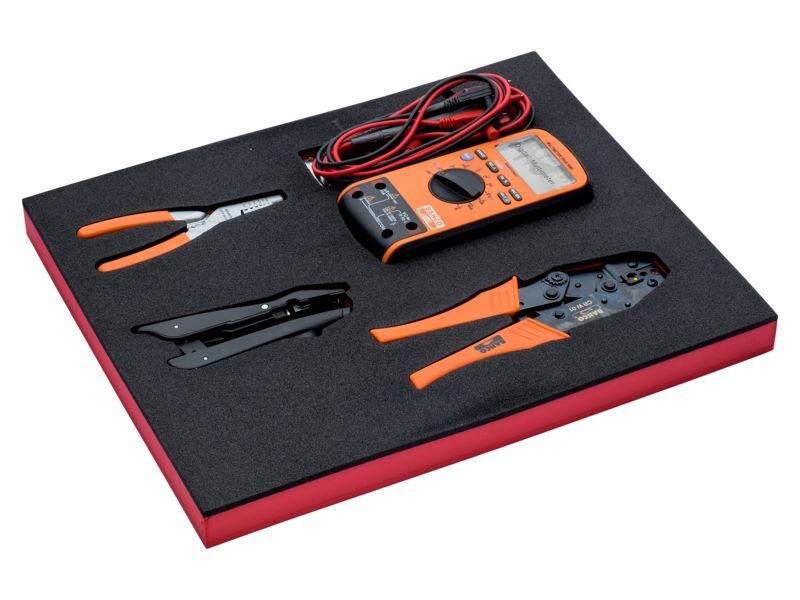 Produktbild Bahco Fit&Go 2/3 Schaumstoffeinlage Crimpzangen Multimeter Satz 4 Teile