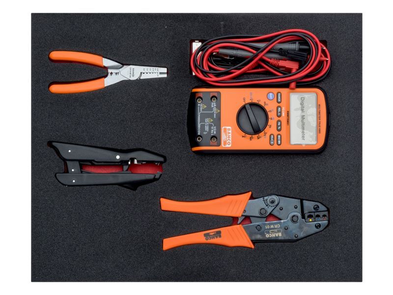 Produktbild Fit&Go 2/3 Schaumstoffeinlage Crimpzangen-/Multimeter-Satz – 4-teilig bild 2