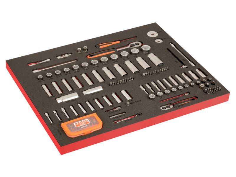 Produktbild Fit&Go 3/3 Schaumstoffeinlage, lasergekennzeichnet, Satz 1/2" & 1/4" Steckschlüs bild 2