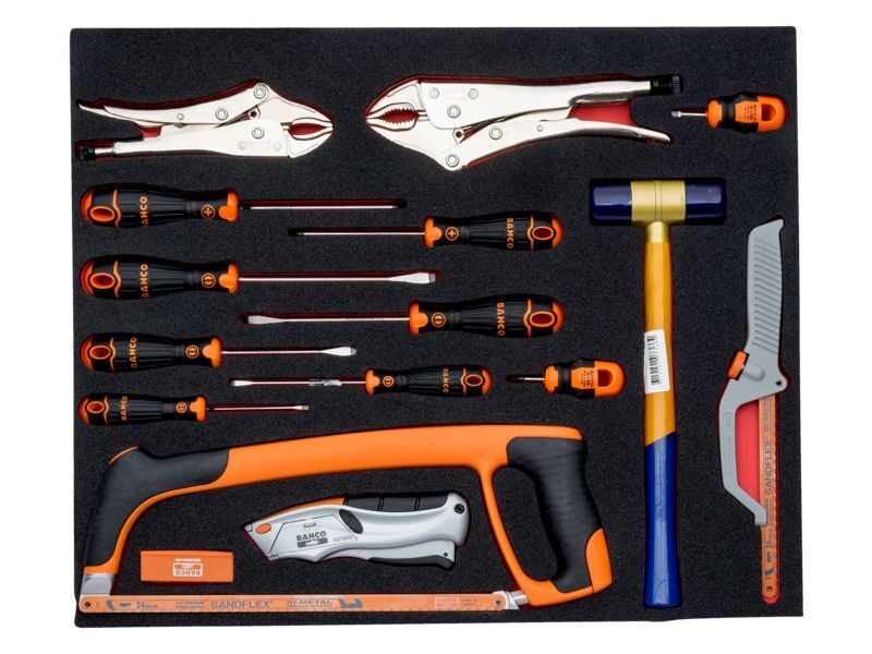 Produktbild Bahco Fit&Go 3/3 Einlage Schraubendreher Schlag und Schneidwerkzeuge 16 Teile