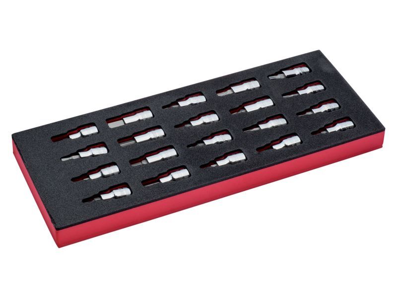 Produktbild Bahco Fit&Go 1/3 Schaumstoffeinlage 1/2 Zoll Satz Schraubendreher Einsätze 20 Teile