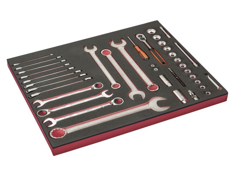 Produktbild Bahco Fit&Go 3/3 Werkzeugeinlage 1/4 Zoll 1/2 Zoll Steckschlüssel Einsäte 50 Teile