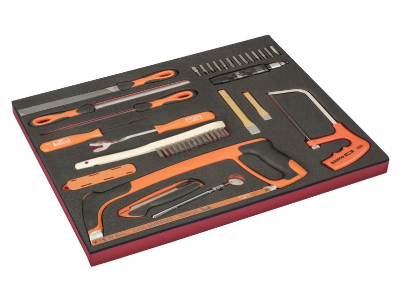 Produktbild Bahco Fit&Go 3/3 Werkzeugeinlage Schneidwerkzeuge Feilen Schlagschrauber Satz 36 Teile