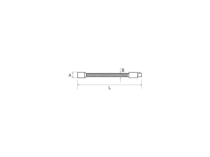 Produktbild 1/4" Flexible Verlängerung, 140 mm bild 2
