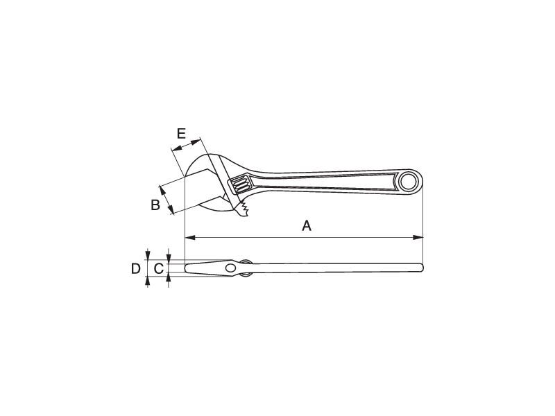 Produktbild Funkenfreier 48-mm-Rollgabelschlüssel aus Kupferberyllium mit Zentralmutter, 375 bild 2