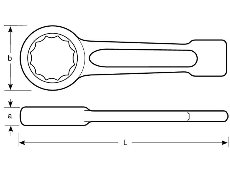 Produktbild Funkenfreier 115-mm-Schlag-Ringschlüssel aus Kupferberyllium, 450 mm bild 3
