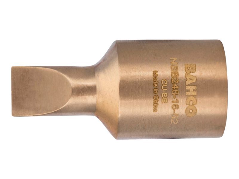 Produktbild Bahco Funkenfreier 1/2 Zoll Schraubendreher-Einsatz aus Kupferberyllium 52 mm