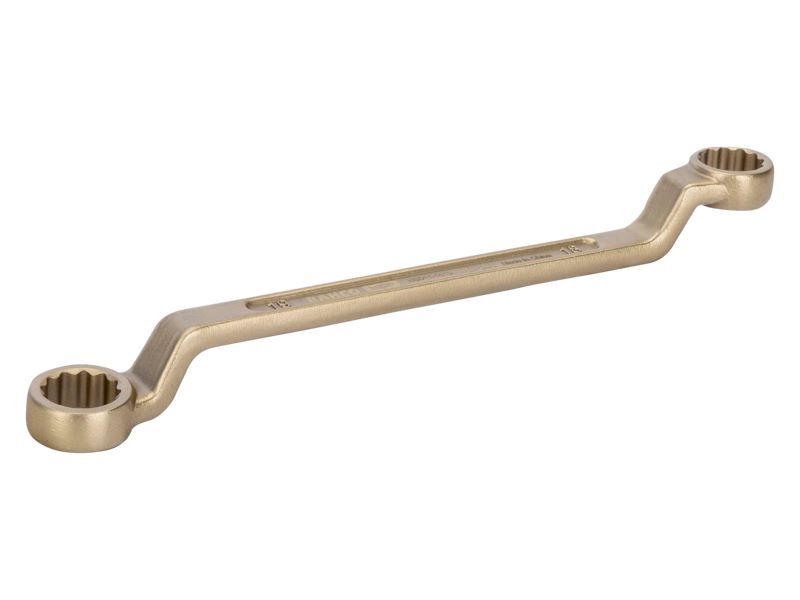 Produktbild Bahco Funkenfreier tiefgekröpfter Doppelringschlüssel 24 x 26 mm aus Aluminiumbronze