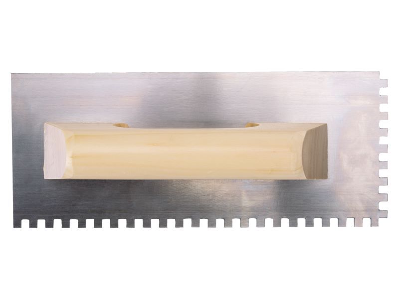 Produktbild Glättkelle mit viereckig gezahnter Kohlenstoffstahl-Klinge, und Holzgriff, 275 x bild 3