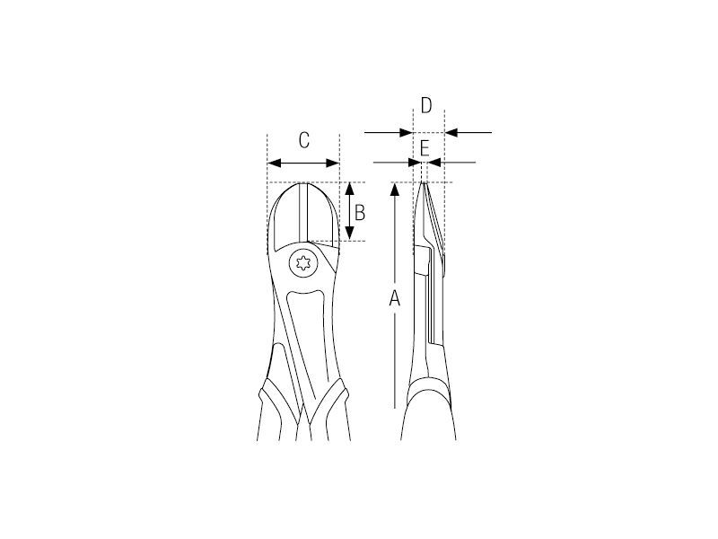 Produktbild Hochleistungs-Seitenschneider mit Ein-Komponenten-Griffen, phosphatiert, 200 mm bild 2