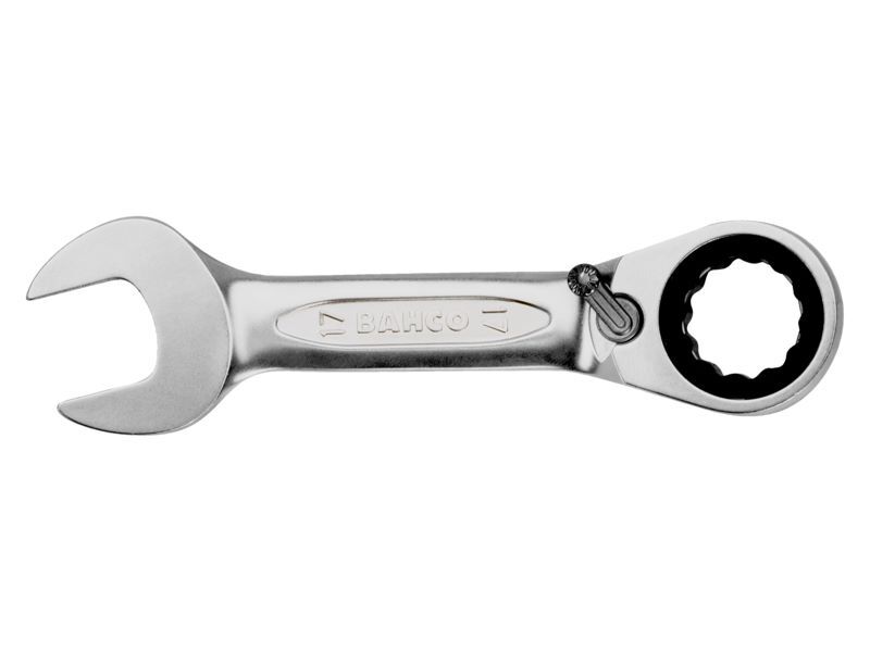 Produktbild 13 mm Knarren-Ring-Maulschlüssel, kurz, mit Chrom-Finish, 108 mm bild 2