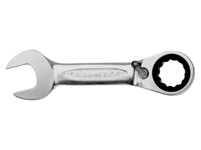 Produktbild 3/4" Knarren-Ring-Maulschlüssel mit Chrom-Finish, kurz, 139 mm bild 2