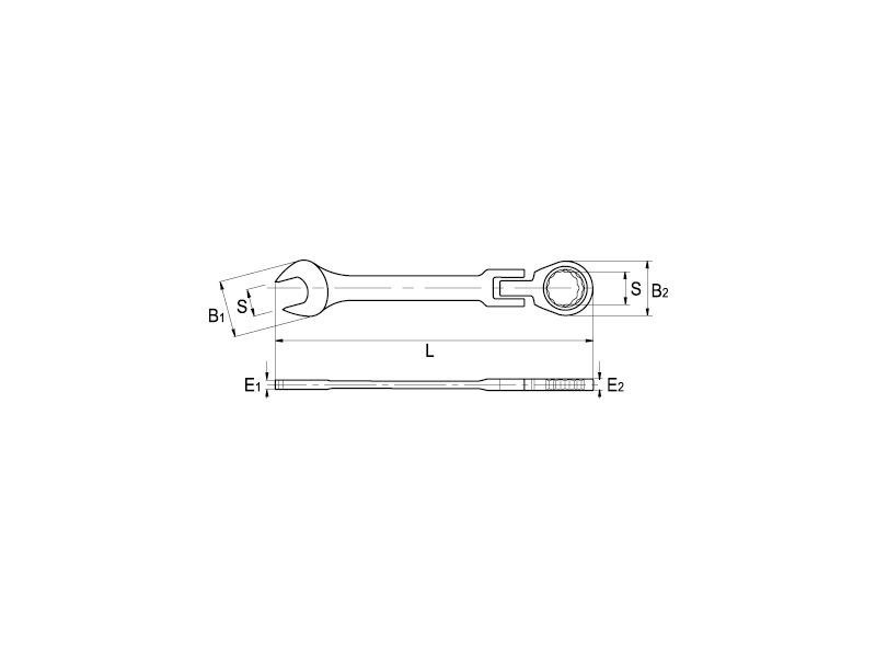 Produktbild Knarren-Ring-Maulschlüssel mit flexiblem Kopf, 10 mm bild 2