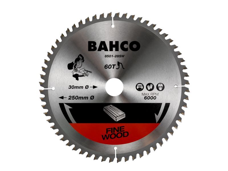 Produktbild Bahco Kreissägeblätter 60 Zähne hartmetallbestückten Durchmesser 250 mm